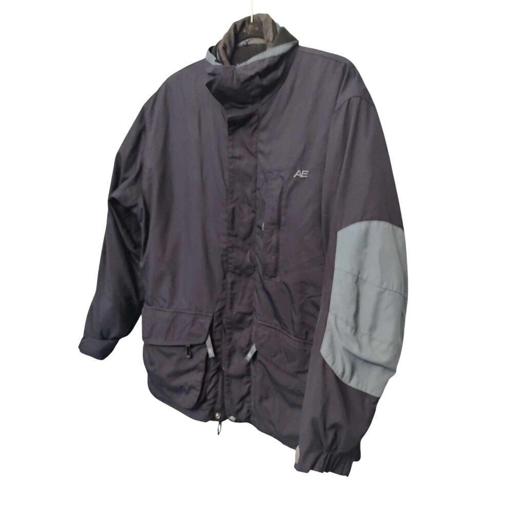 American Eagle Outfitters Mens Blue Ae77 Performance Zipper Windbreaker Jacket S